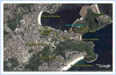 Foto de sat&eacute;lite da regi&atilde;o pr&oacute;xima ao CBPF